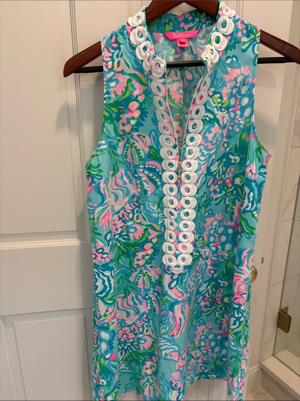 Lilly Pulitzer Turquoise, Pink & Green Sleeveless Printed Tunic